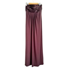 David's Bridal Brown Strapless Bridesmaids Prom Dress Size 8